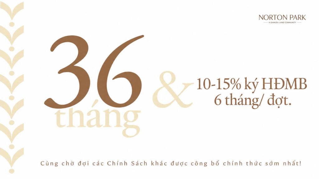 Lộ trình mở bán Norton Park và những mốc khách hàng cần biết