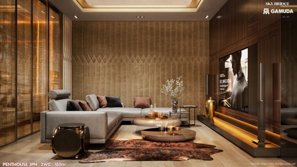 Các căn Penthouse của dự án được bố trí tại các tầng cao nhất của toà tháp căn hộ